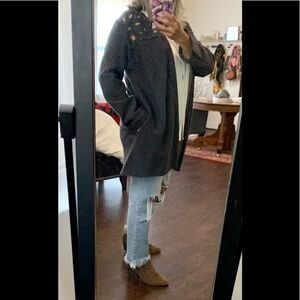 Soft Surroundings Wool Laser Cutout Duster/Coat